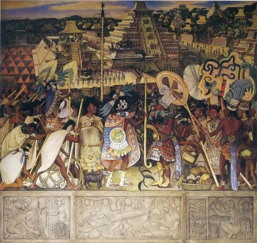 Diego Rivera Painting - totonac civilization 1950 Diego Rivera
